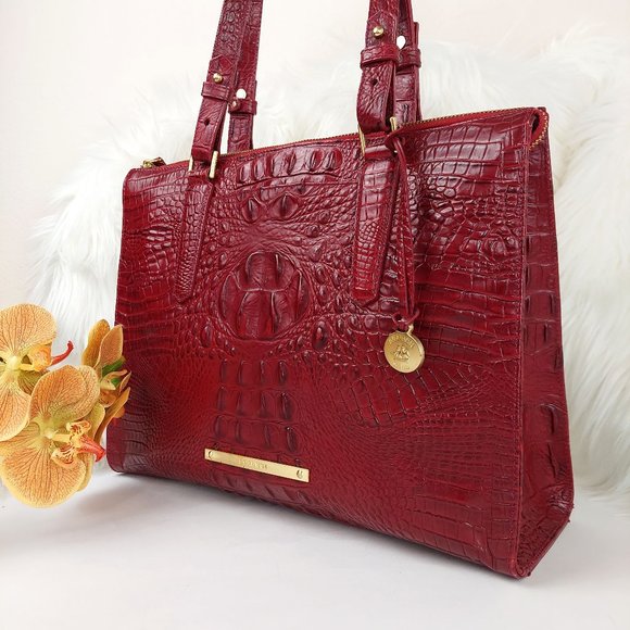 Brahmin Handbags - Brahmin Red Melbourne Anywhere Tote